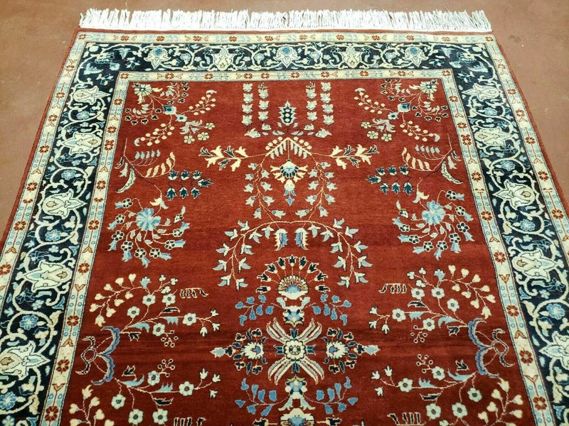 4' X 6' Vintage Handmade Pakistani Rug Highly Detailed Red by Jewel Rugs