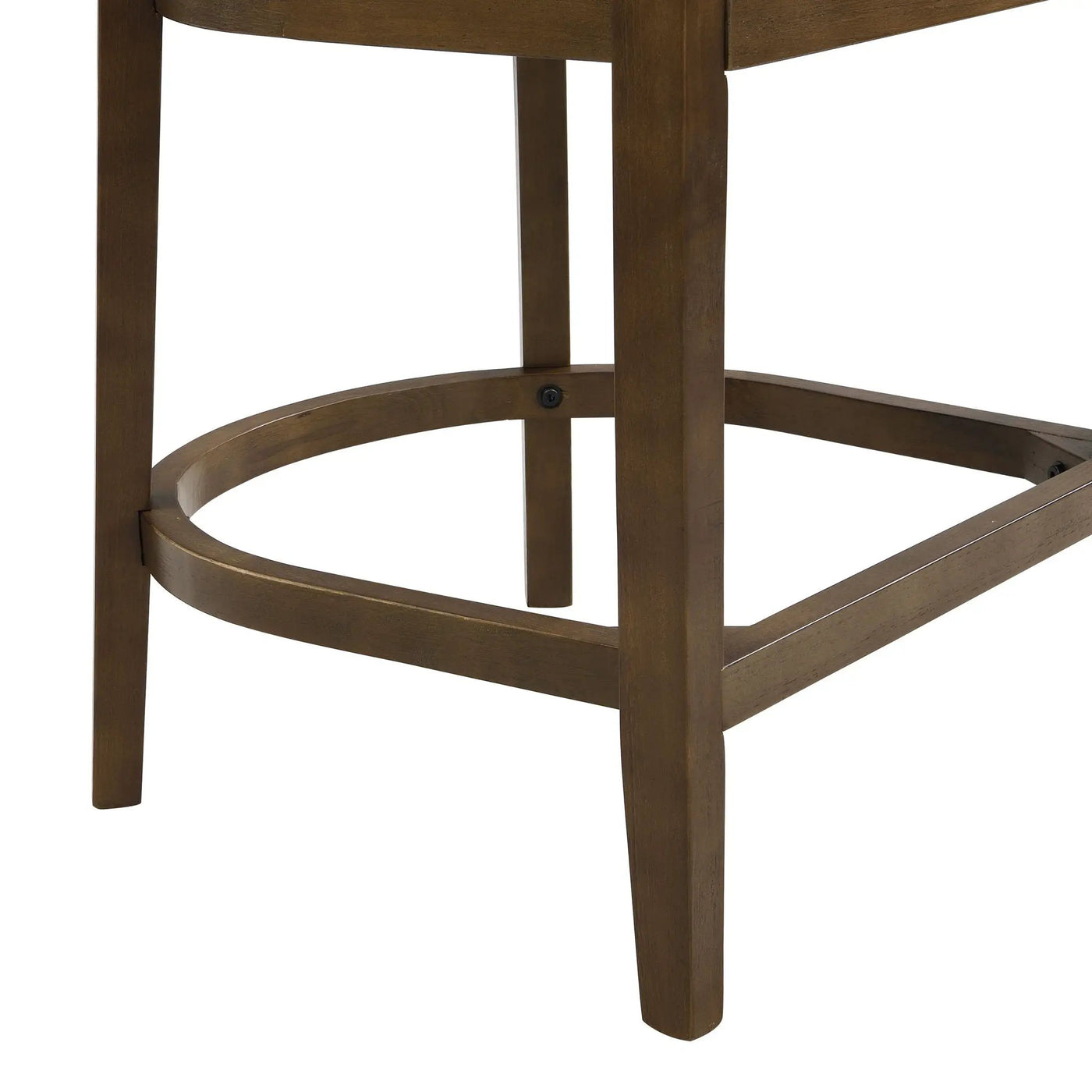 Modern Rubberwood Counter Stool Set With Upholstered Seats by HouseOfZazla
