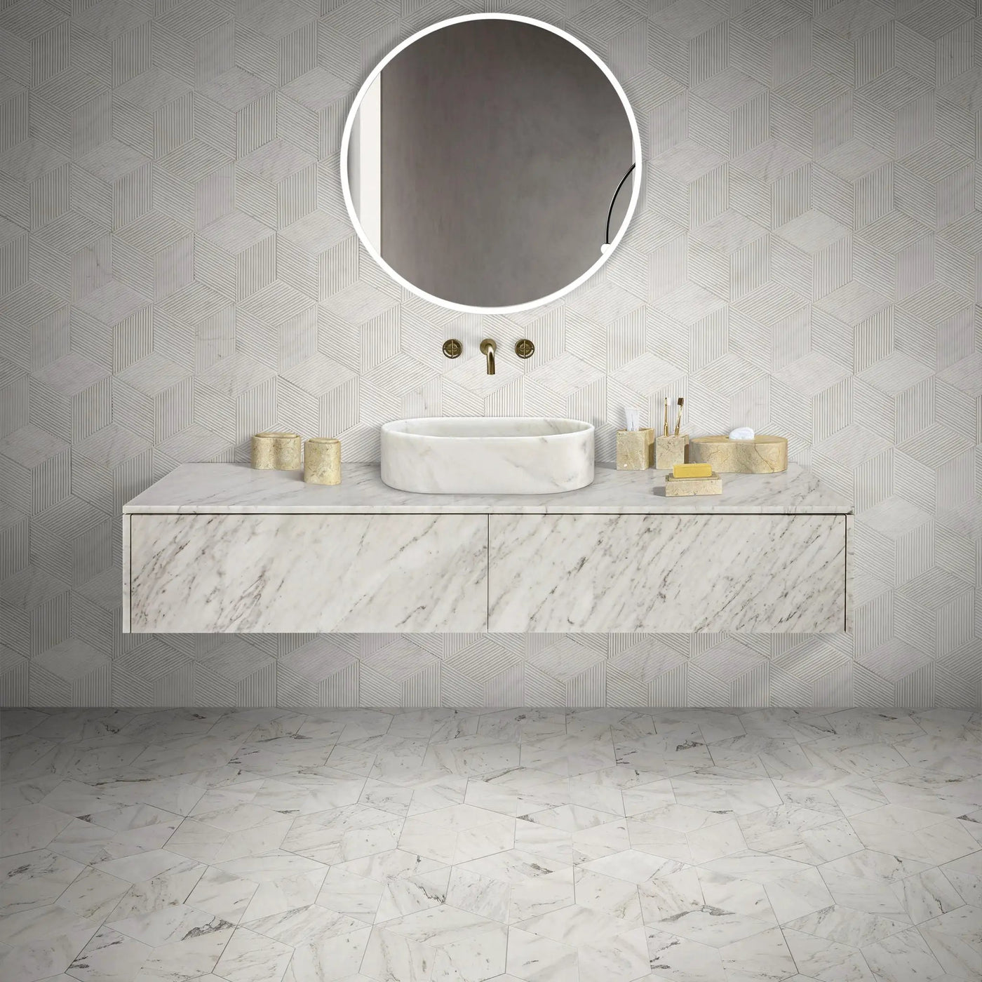 Bathroom Vessel Sink, Semi Polished Surface by HouseOfZazla