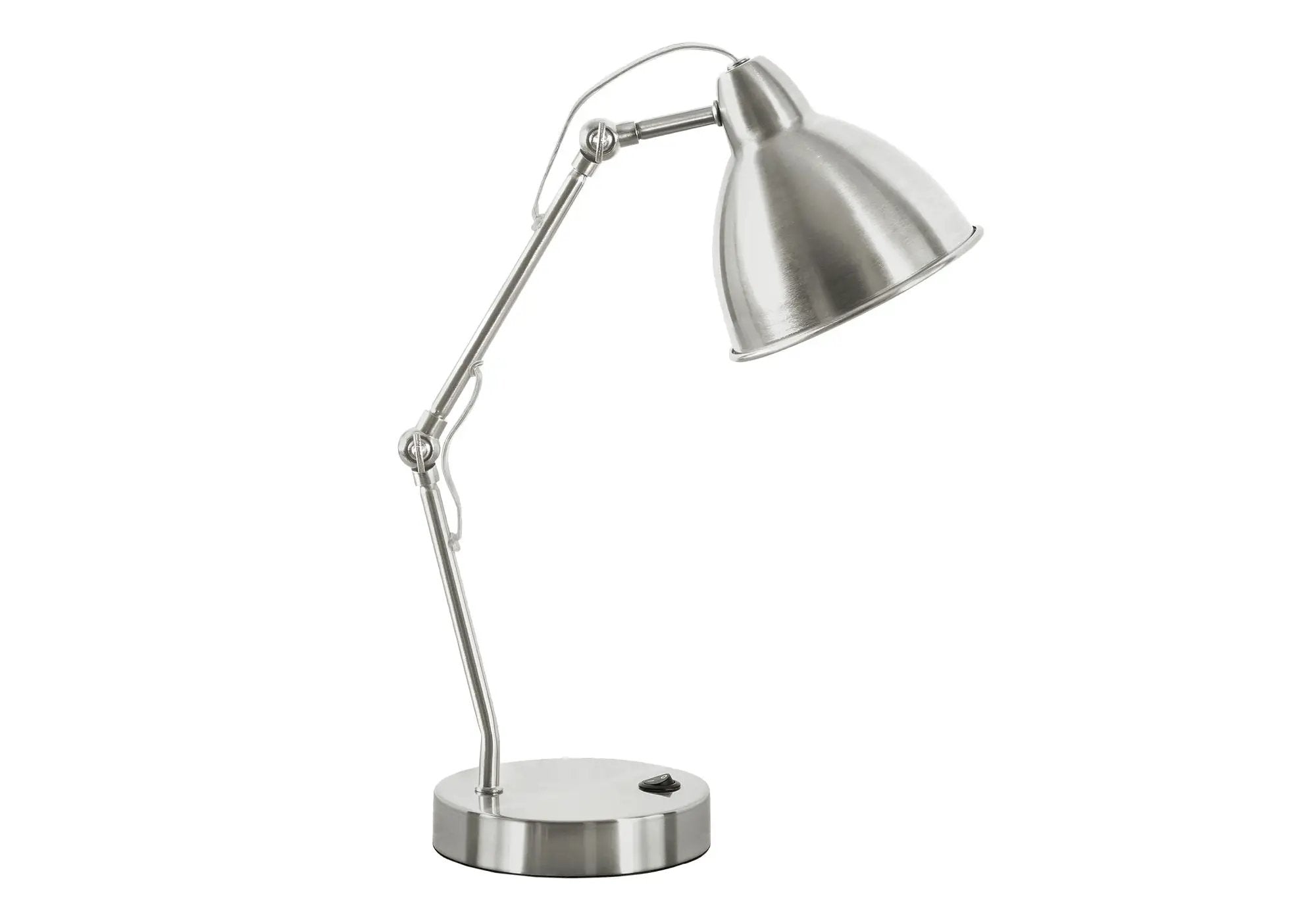 Lighting, Table Lamp, USB Port Included, Nickel Metal, Nickel Shade, Modern - Silver by HouseOfZazla