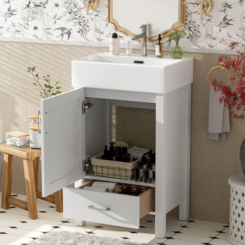 Bathroom Vanity With Sink, Frame And Drawer by HouseOfZazla
