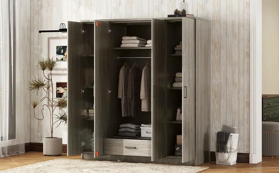 4 Door Wardrobe With 1 Drawer by Unique Piece Furniture