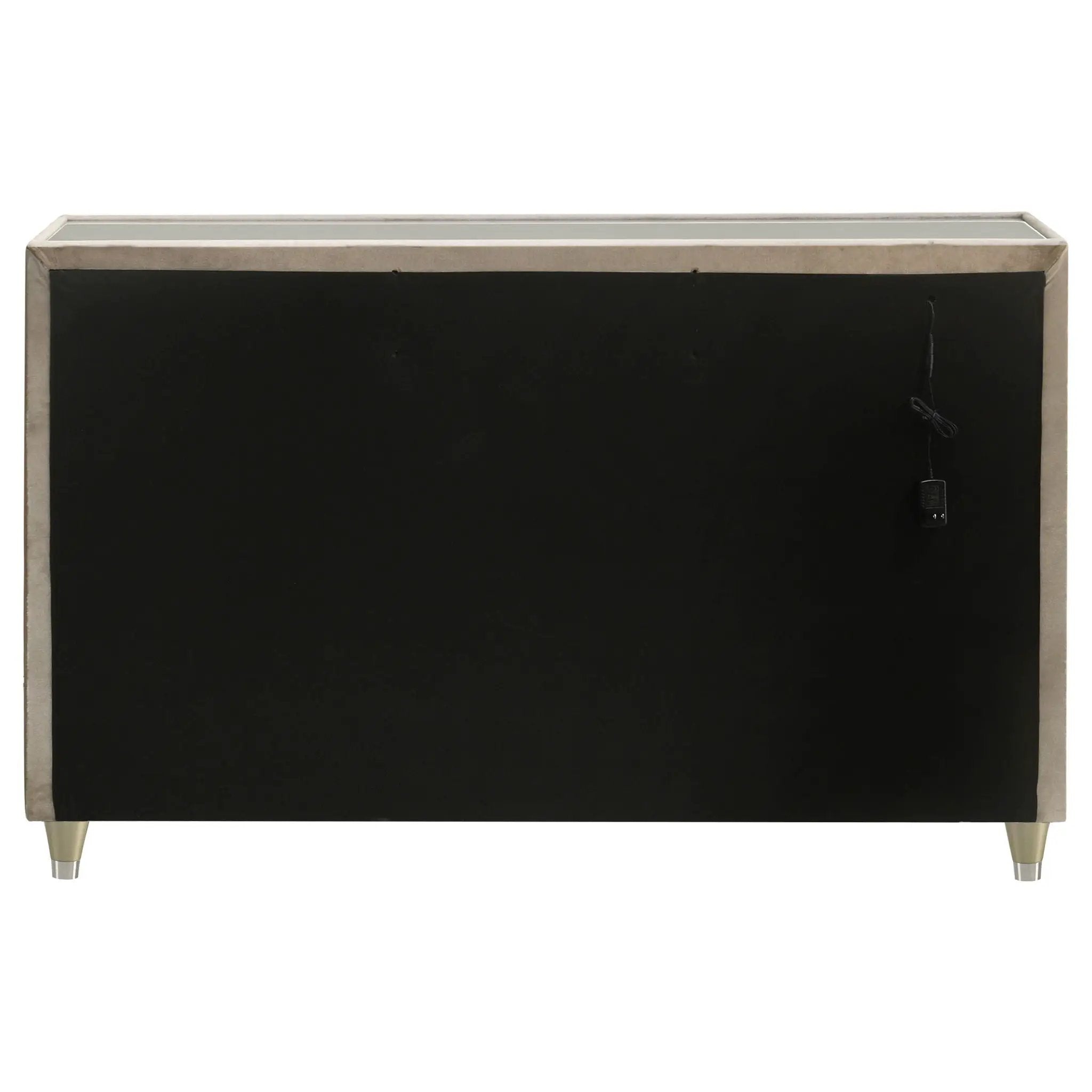 Lorient 8-drawer LED Bedroom Dresser Cabinet Ivory and Camel by Unique Piece Furniture