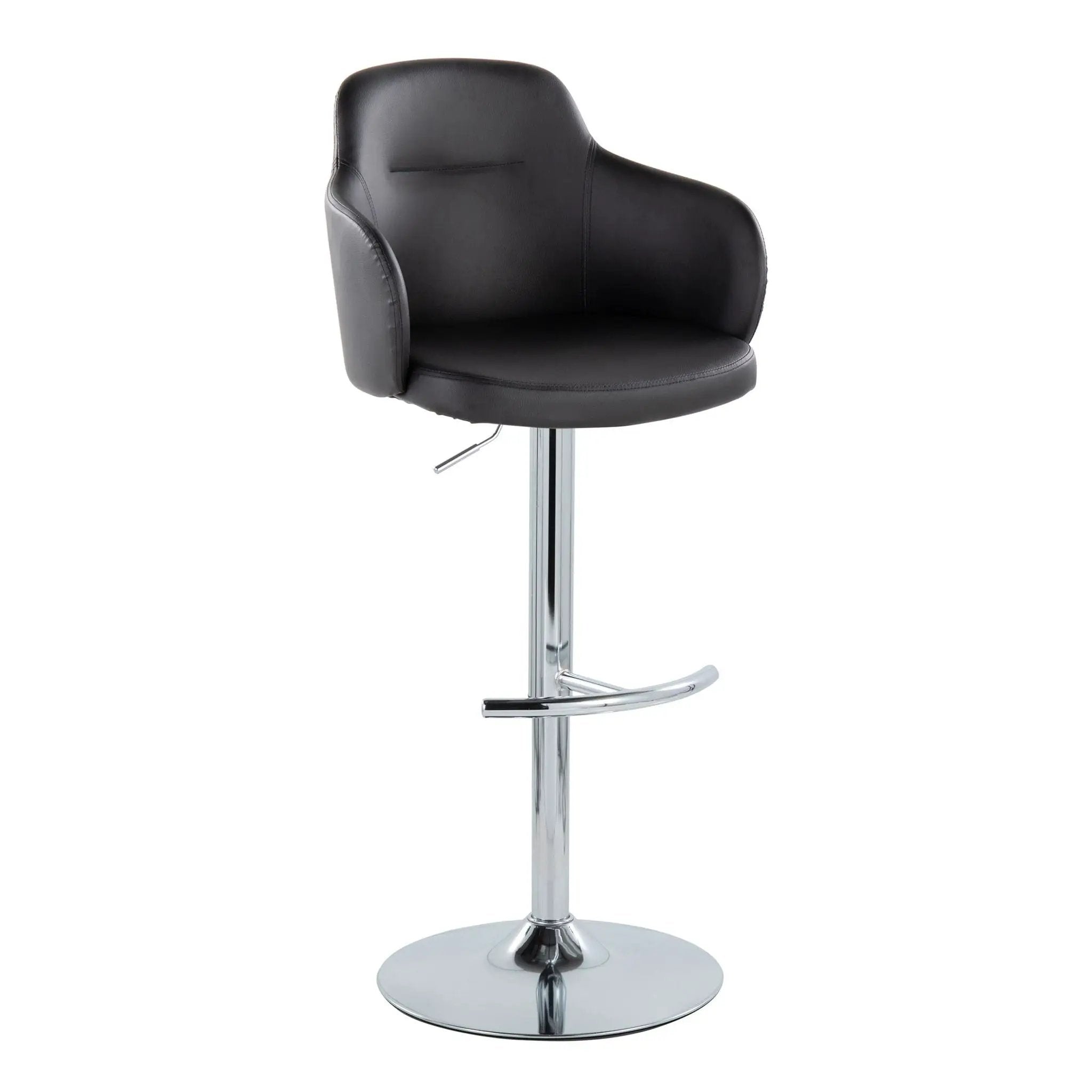 Boyne - Contemporary Adjustable Barstool With Swivel & Rounded T Footrest (Set of 2) by Unique Piece Furniture