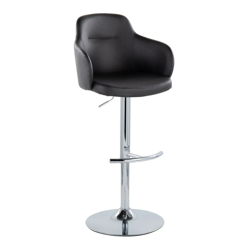 Boyne - Contemporary Adjustable Barstool With Swivel & Rounded T Footrest (Set of 2) by Unique Piece Furniture