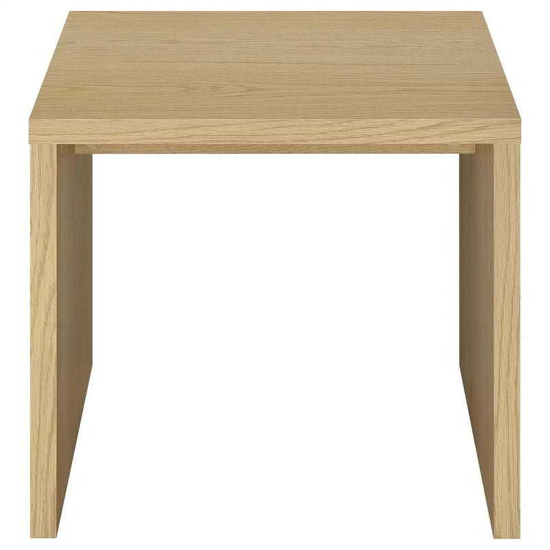 Canoga Engineered Wood Accent Side End Table Light Oak by Unique Piece Furniture
