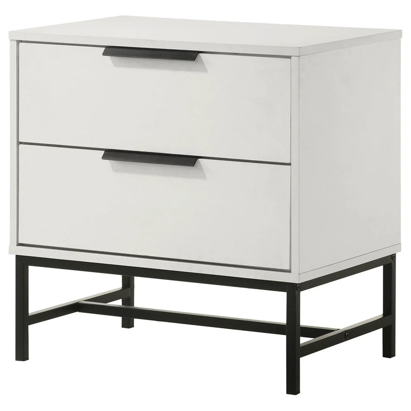 Sonora 2-drawer Nightstand Bedside Table White by Unique Piece Furniture