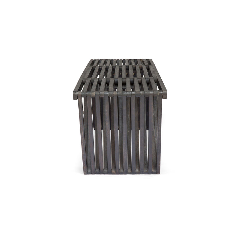 Gloaming Outdoor Bench with Slat Design and Triangular Base by HouseOfZazla