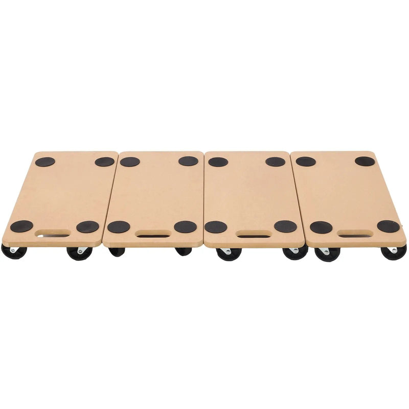 Furniture Moving Dolly, Heavy Duty Wood Rolling Mover With Wheels For Piano Couch Fridge Heavy Items, Securely Holds 500 Lbs (Set of 4) - Natural by HouseOfZazla