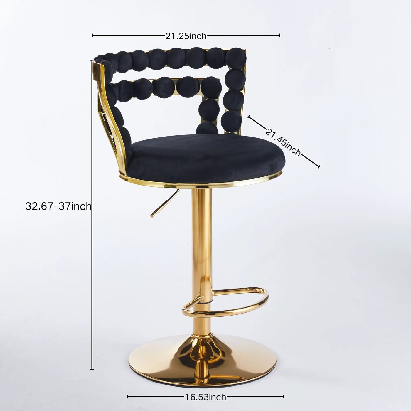 Modern Bar Chair With Iron Tube Legs, Soft Cushions And Comfortable Backrest (Set of 2) by HouseOfZazla