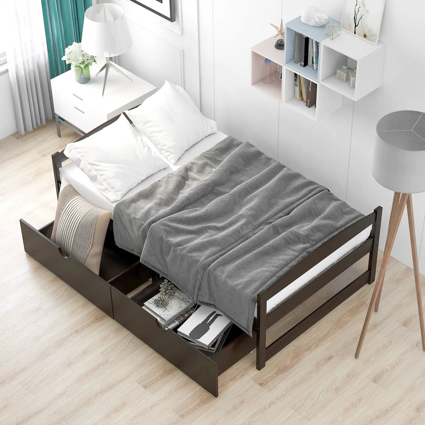 Platform Bed With 2 Drawers by HouseOfZazla