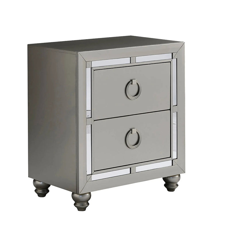 Chloe - Nightstand - Gemstone Silver by HouseOfZazla