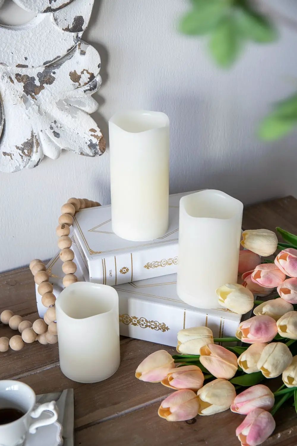 LED Candles With Remote Timer (Set of 3) - Ivory by HouseOfZazla