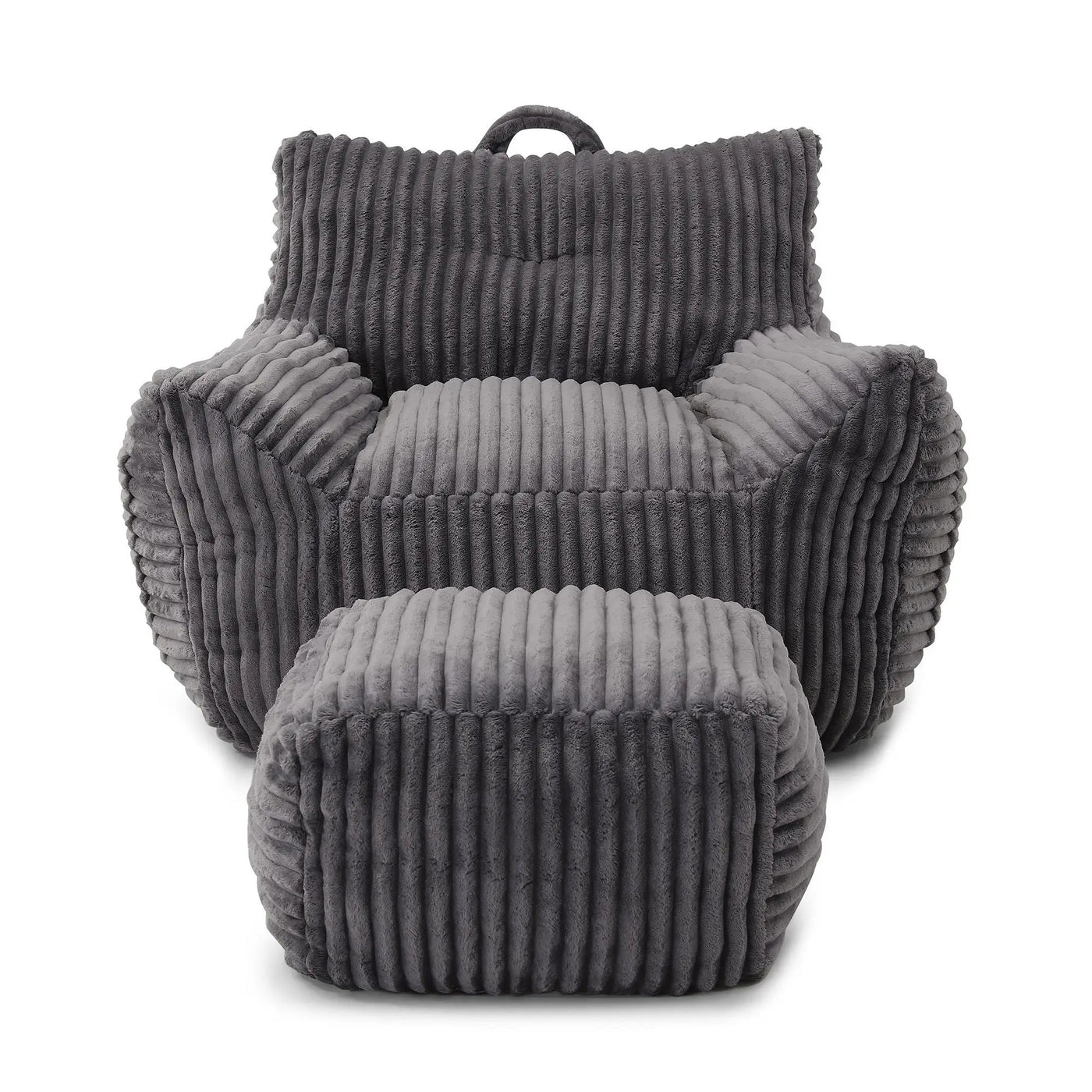 Giant Bean Bag Chair With Armrests And Footstool by HouseOfZazla