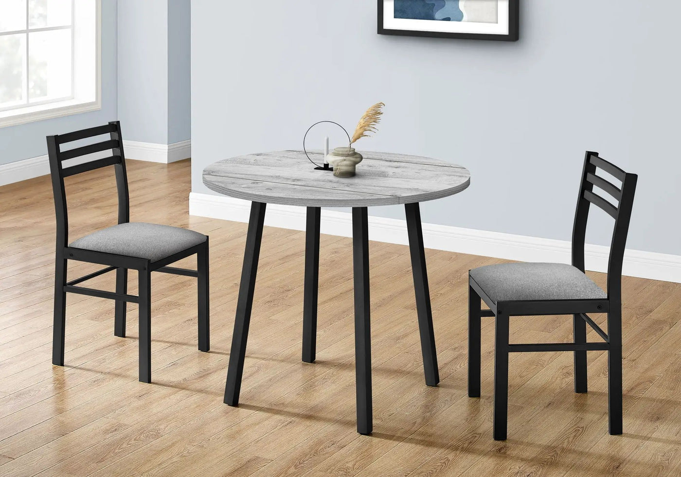 3 Pieces Dining Table Set, Small, Drop Leaf, Contemporary & Modern by HouseOfZazla