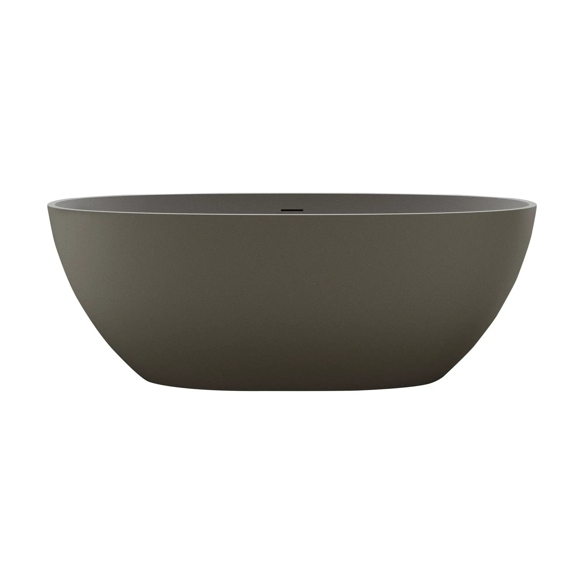 55'' Freestanding Bathtub Resin Stone Soaking Bathtub by HouseOfZazla