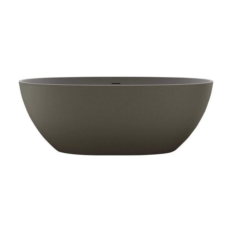 55'' Freestanding Bathtub Resin Stone Soaking Bathtub by HouseOfZazla