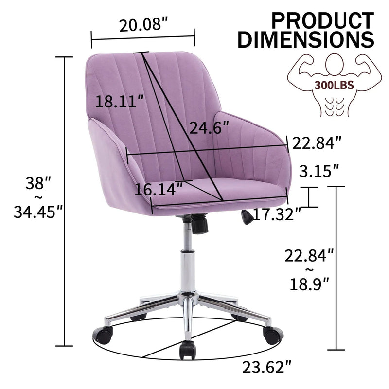 Adjustable Ergonomic Office Chair, Swivel Backrest Seat by Unique Piece Furniture