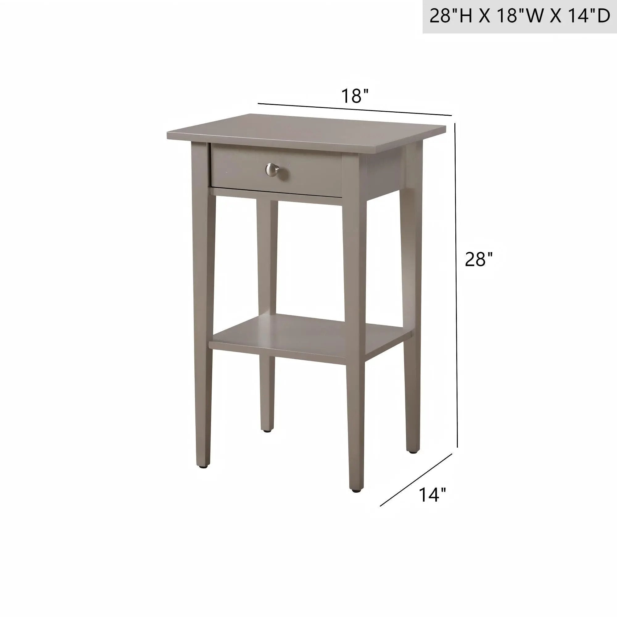Dalton - Nightstand - Silver Champagne by Unique Piece Furniture
