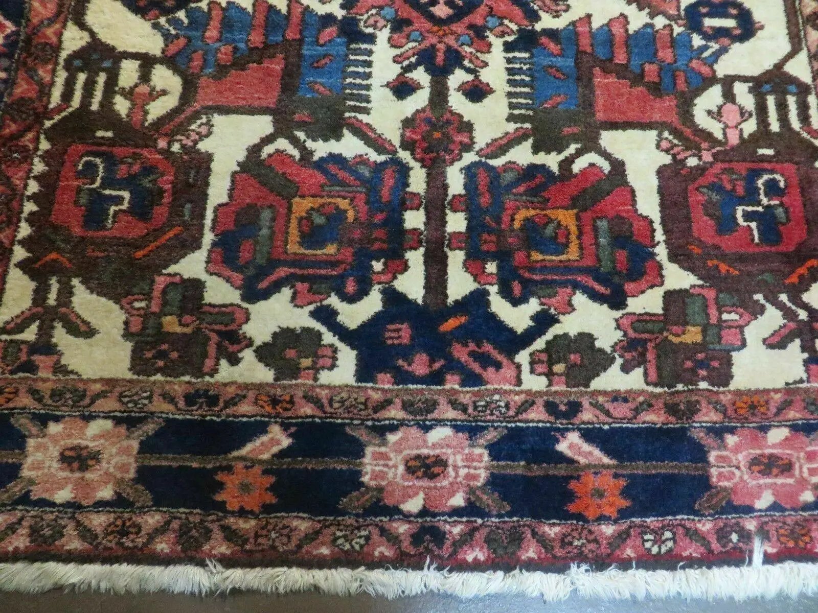 5.5' X 10.5' Antique Handmade Indian Floral Oriental Wool Rug Tribal Veg Dye Nice by Jewel Rugs