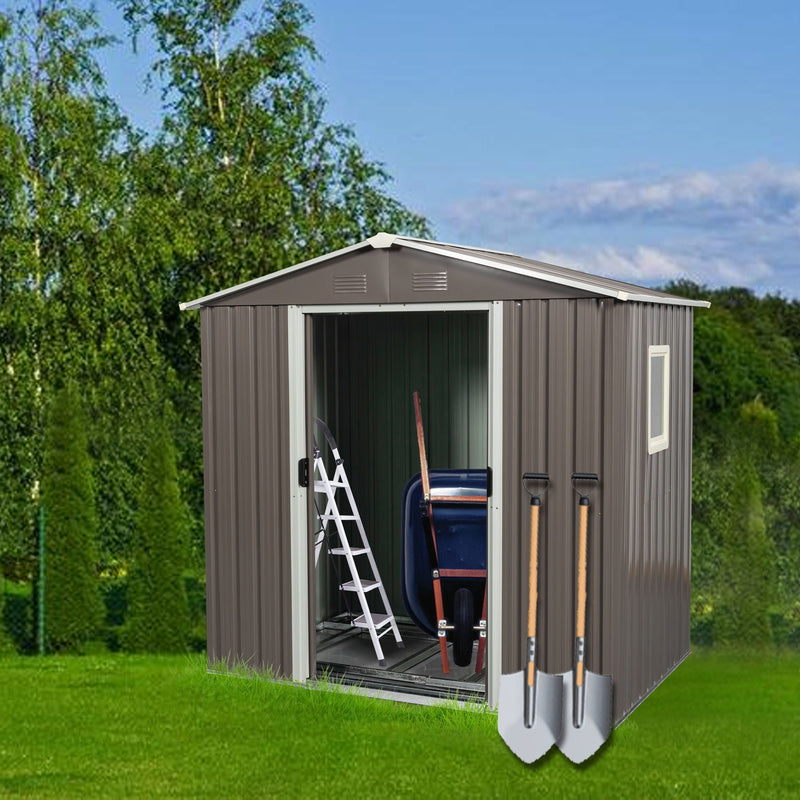 Outdoor Metal Storage Shed With Window by HouseOfZazla