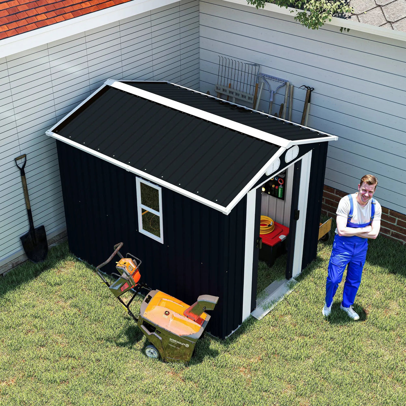 Campcraft 8x6 FT Outdoor Metal Storage Shed by HouseOfZazla