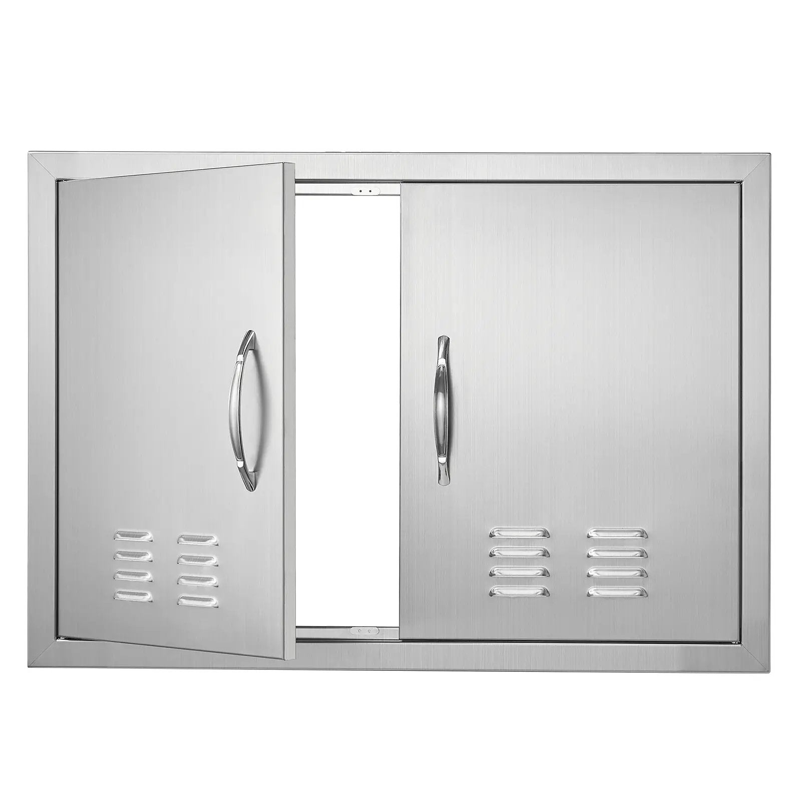 BBQ Access Door, 30W x 21H Inch Double Stainless Steel Outdoor Kitchen Door by HouseOfZazla