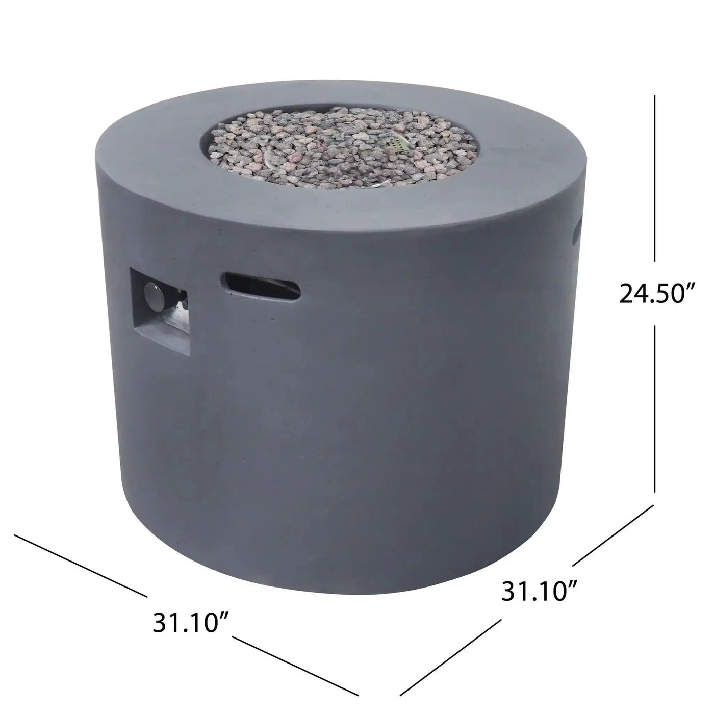 Round Iron Fire Pit With 40,000 Btu by HouseOfZazla