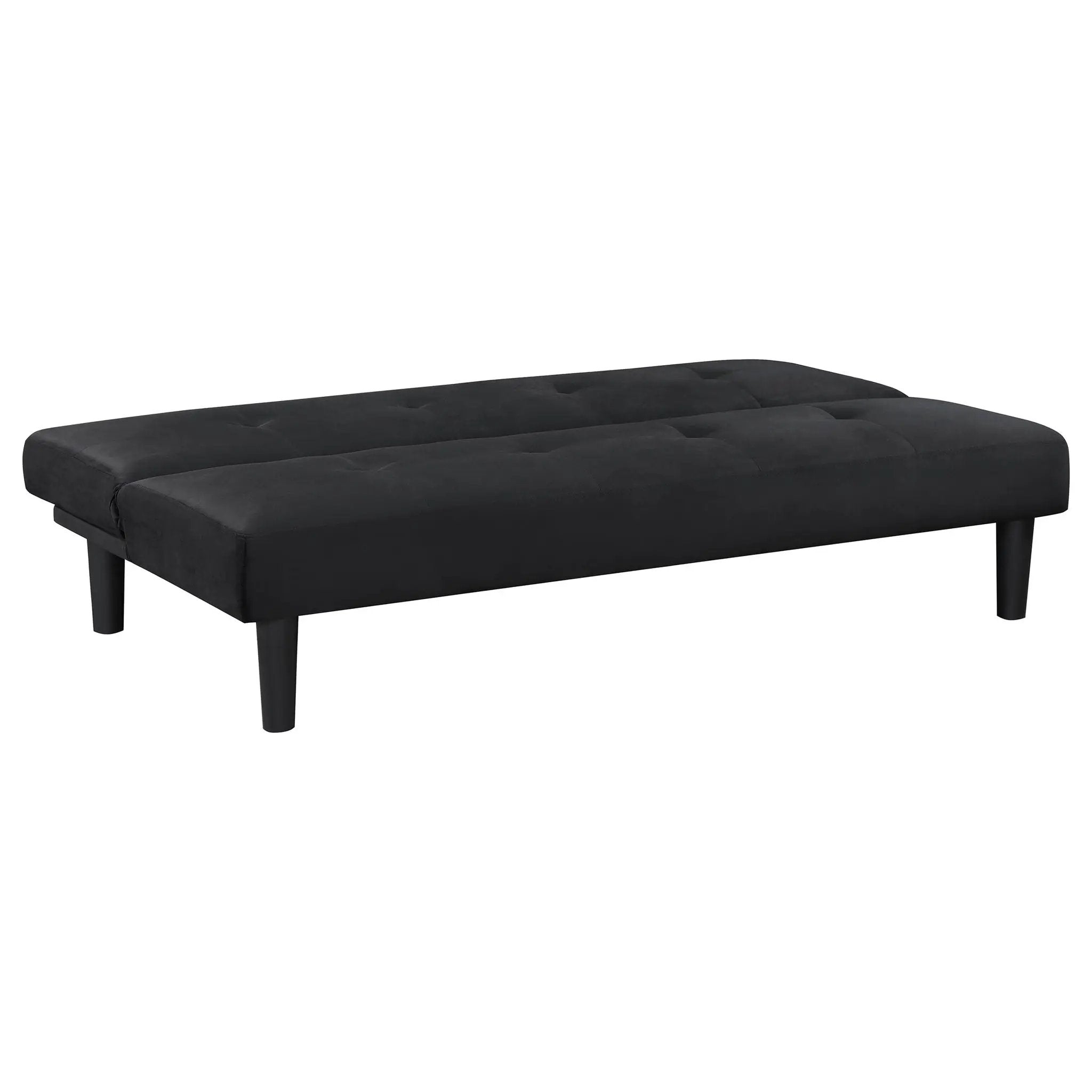 Stanford Upholstered Tufted Convertible Sofa Bed Black by Unique Piece Furniture