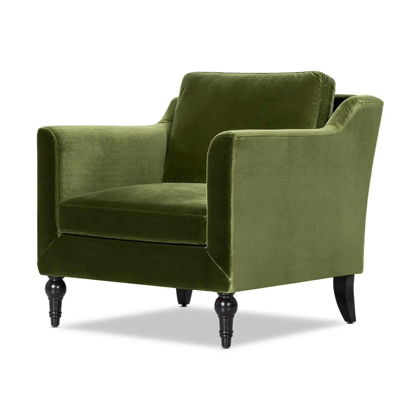 Josephine 33" Upholstered Accent Chair, Olive by HouseOfZazla