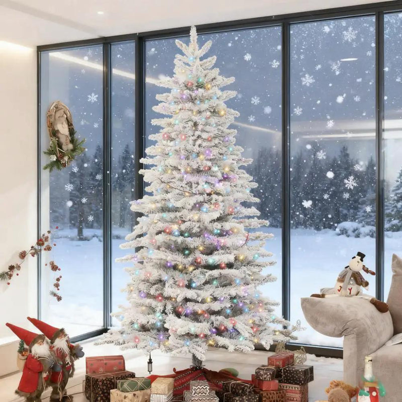 7.5ft Snow Flocked Artificial Christmas Tree by HouseOfZazla