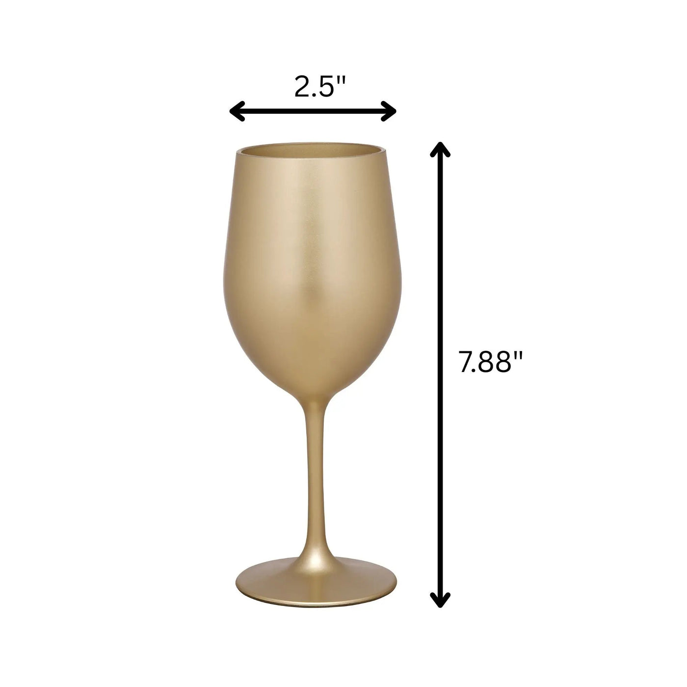 Leadingware Metallic Plastic Wine Glasses (Set of 4) by HouseOfZazla
