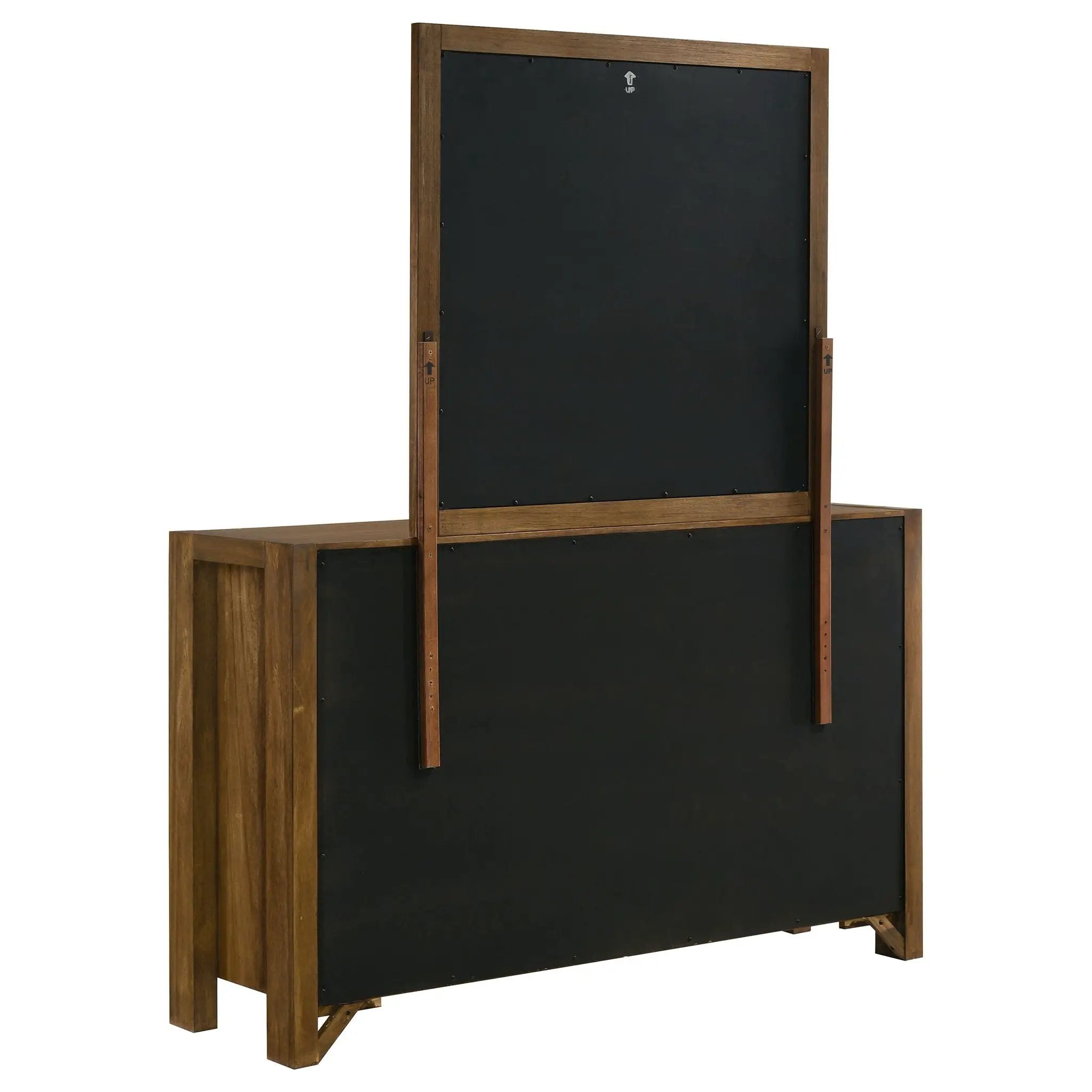 Adderley 8-drawer Bedroom Dresser and Mirror Warm Brown by Unique Piece Furniture