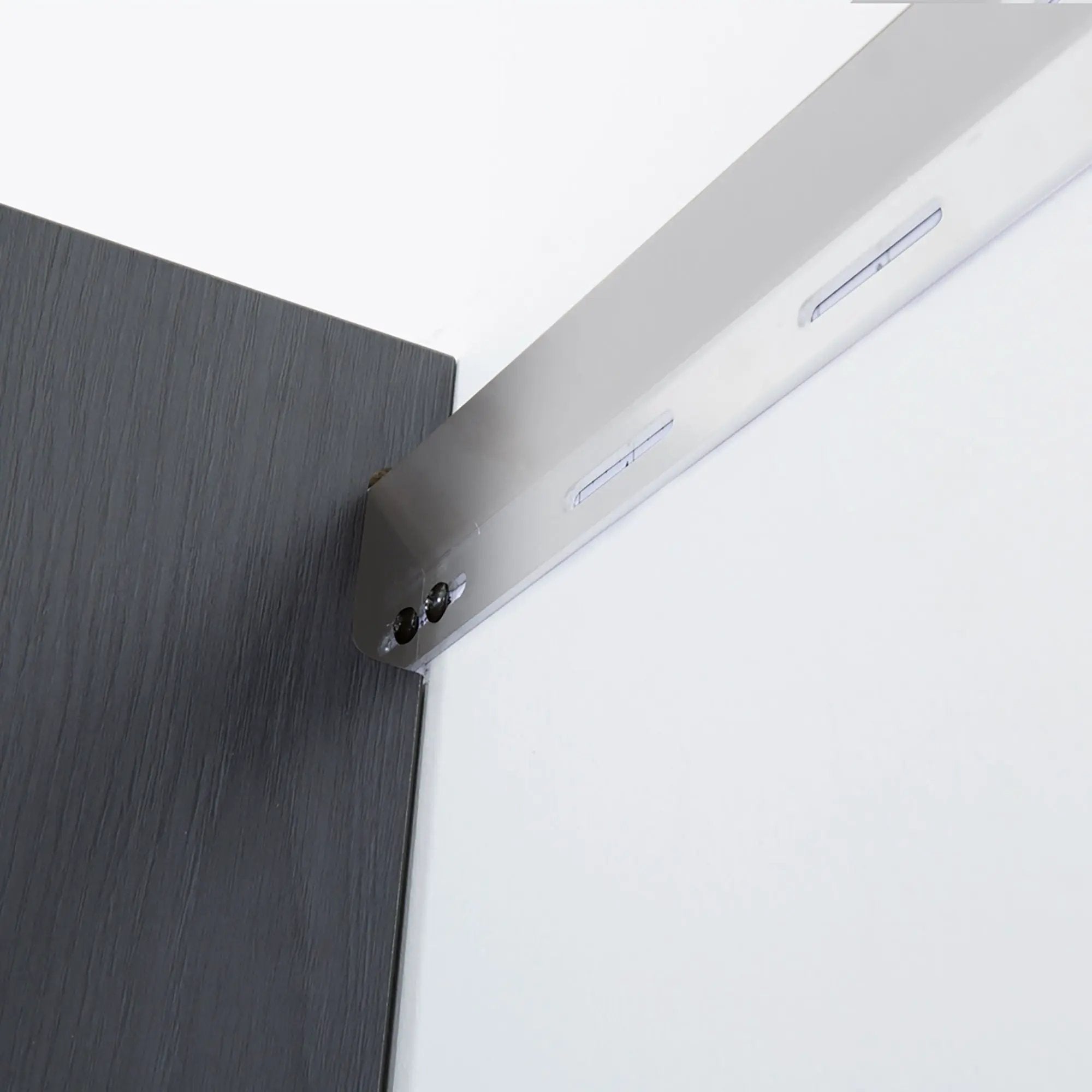 Astro Series - Wall Storage Cabinet With Soft Closing Drawers - Metallic Gray by HouseOfZazla