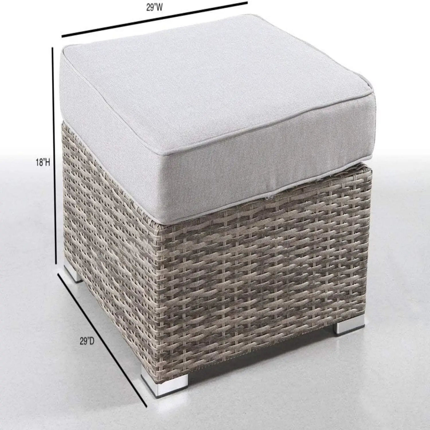 Stylish Outdoor Ottoman With Cushion For Comfort by HouseOfZazla