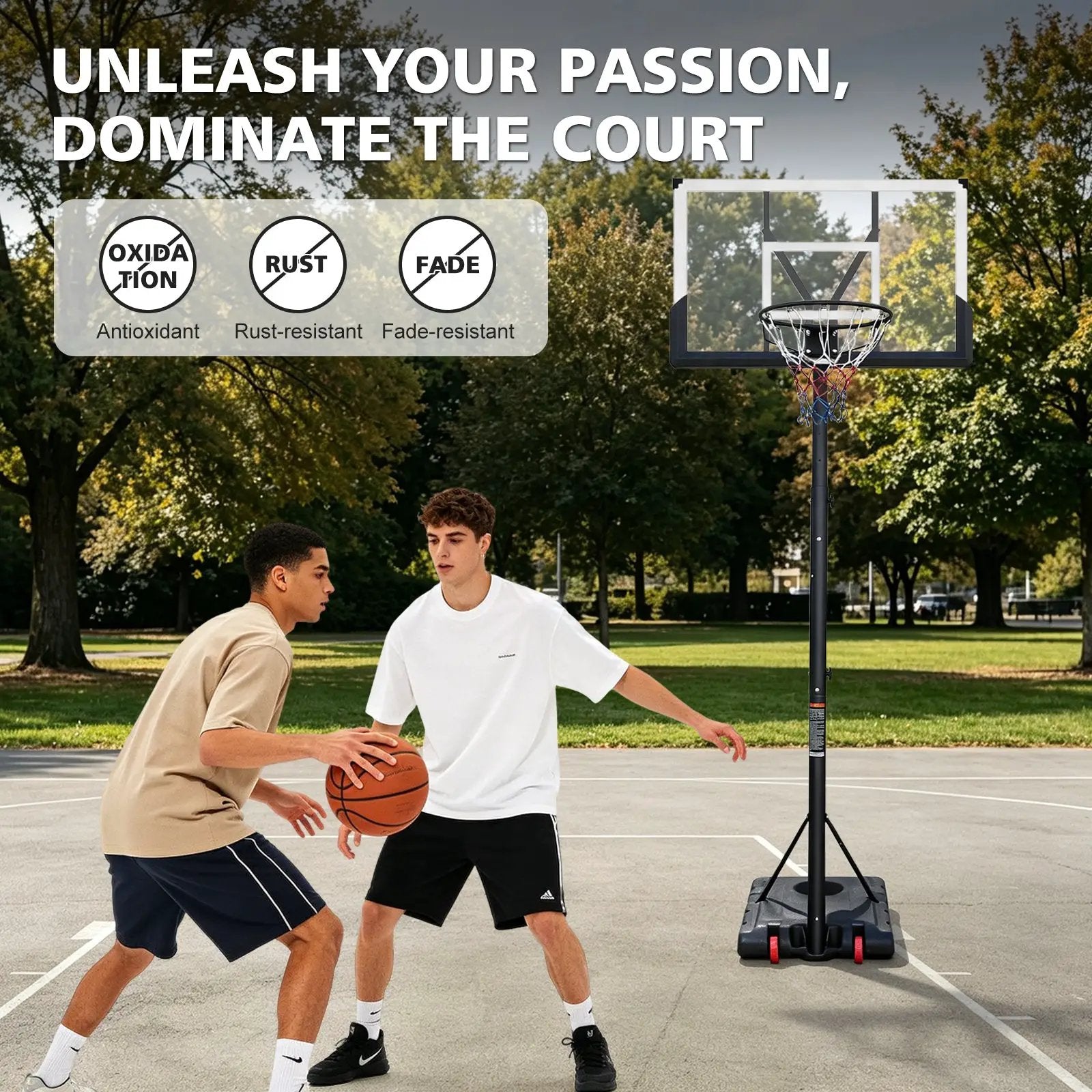 Basketball Hoop with 5.73-10FT Adjustable Height by HouseOfZazla