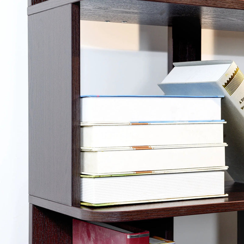 Modern 5 Tier Open Storage Bookcase