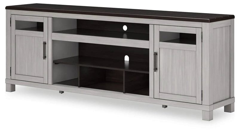 Darborn - XL TV Stand W/Fireplace Option - Gray / Brown by Unique Piece Furniture