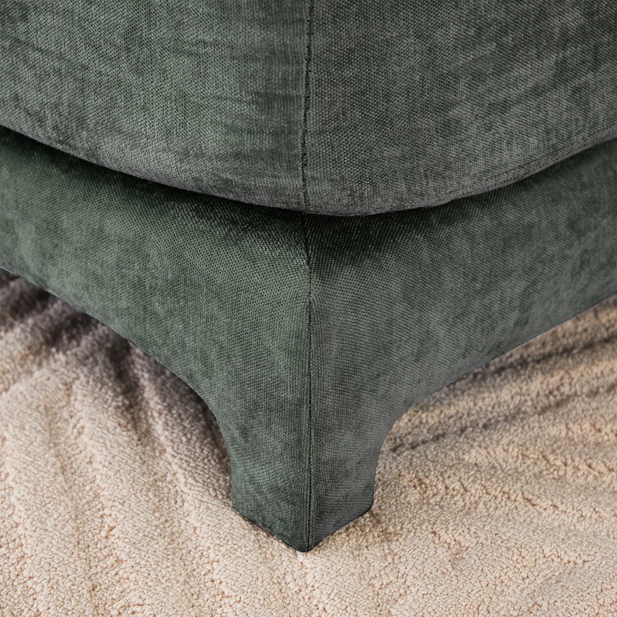 Stylish Sofa With Ottoman And Lumbar Pillows, Ergonomic Design by HouseOfZazla