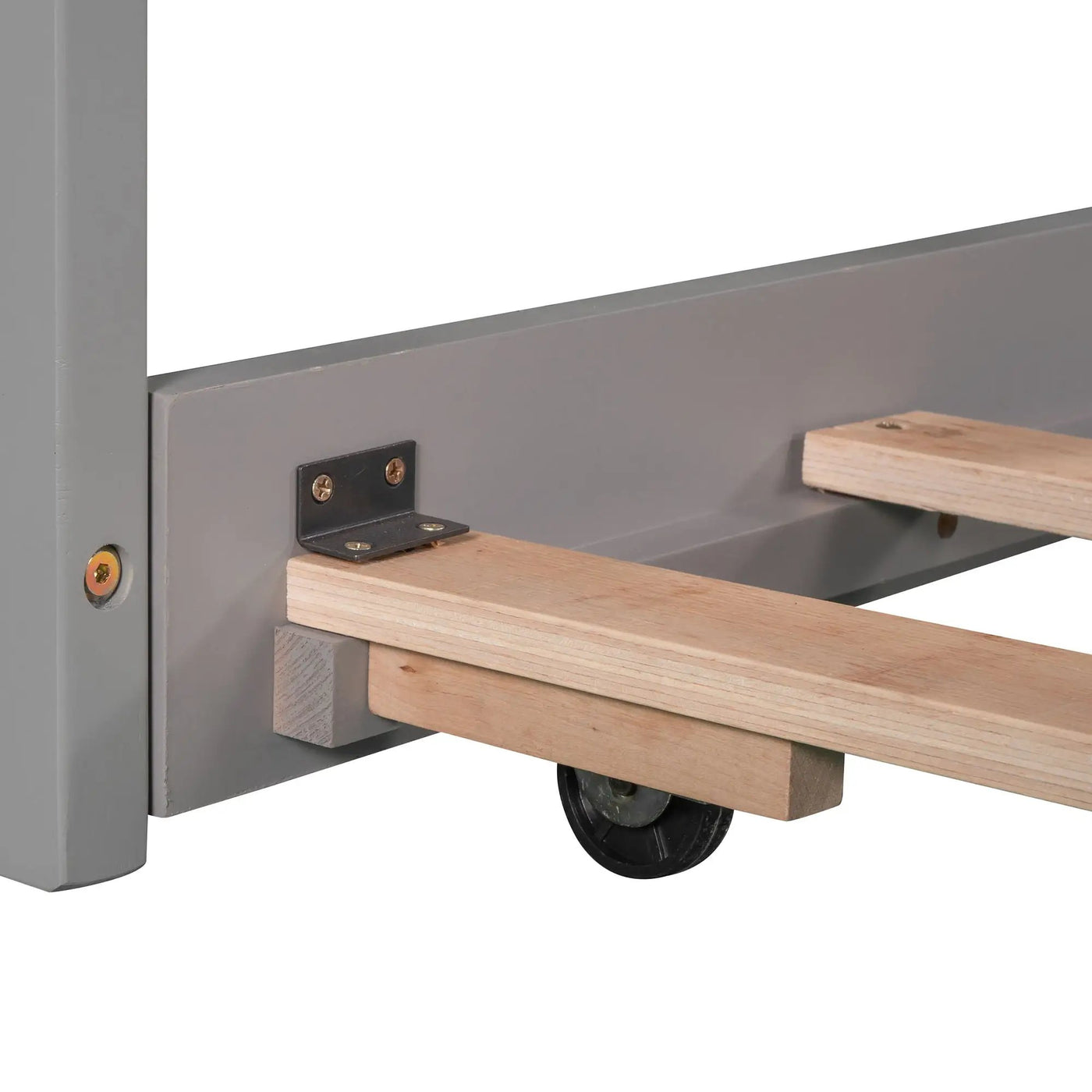 L Shaped Platform Bed With Trundle And Drawers Linked With Built In Desk by HouseOfZazla