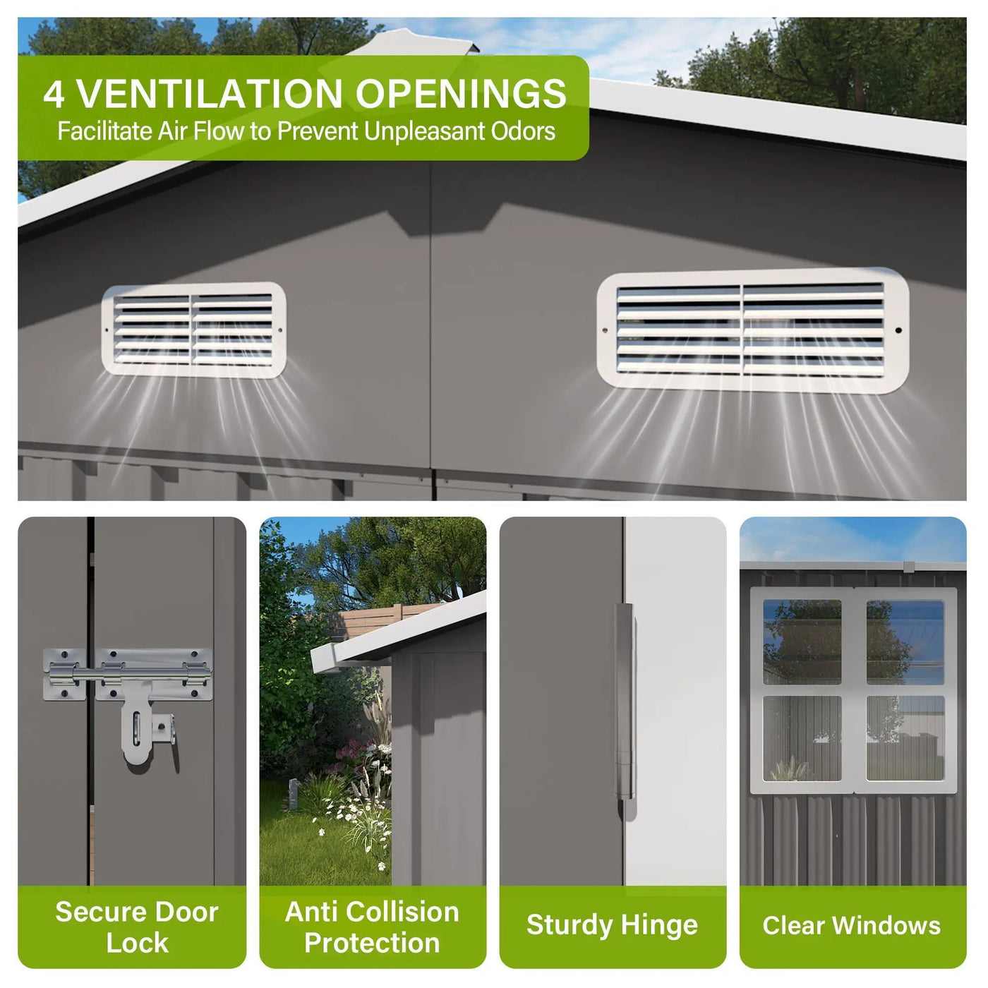 Outdoor Storage Shed With Lockable Doors by HouseOfZazla