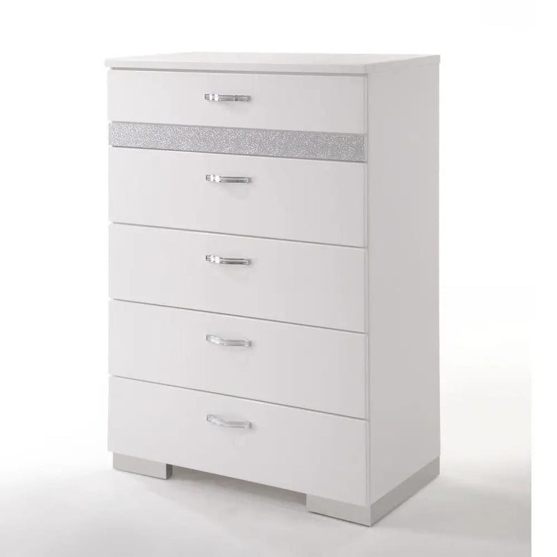 Naima II - High Gloss Chest - White by Unique Piece Furniture