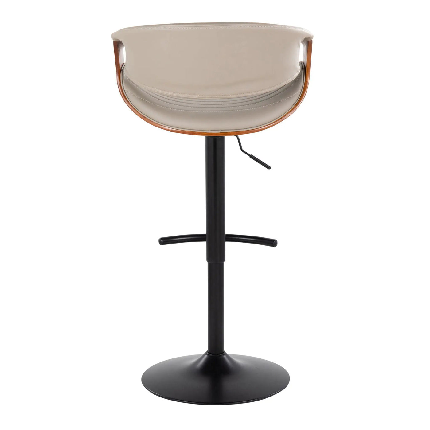 Symphony - Mid Century Modern Adjustable Barstool With Swivel With Rounded T Footrest (Set of 2) by HouseOfZazla