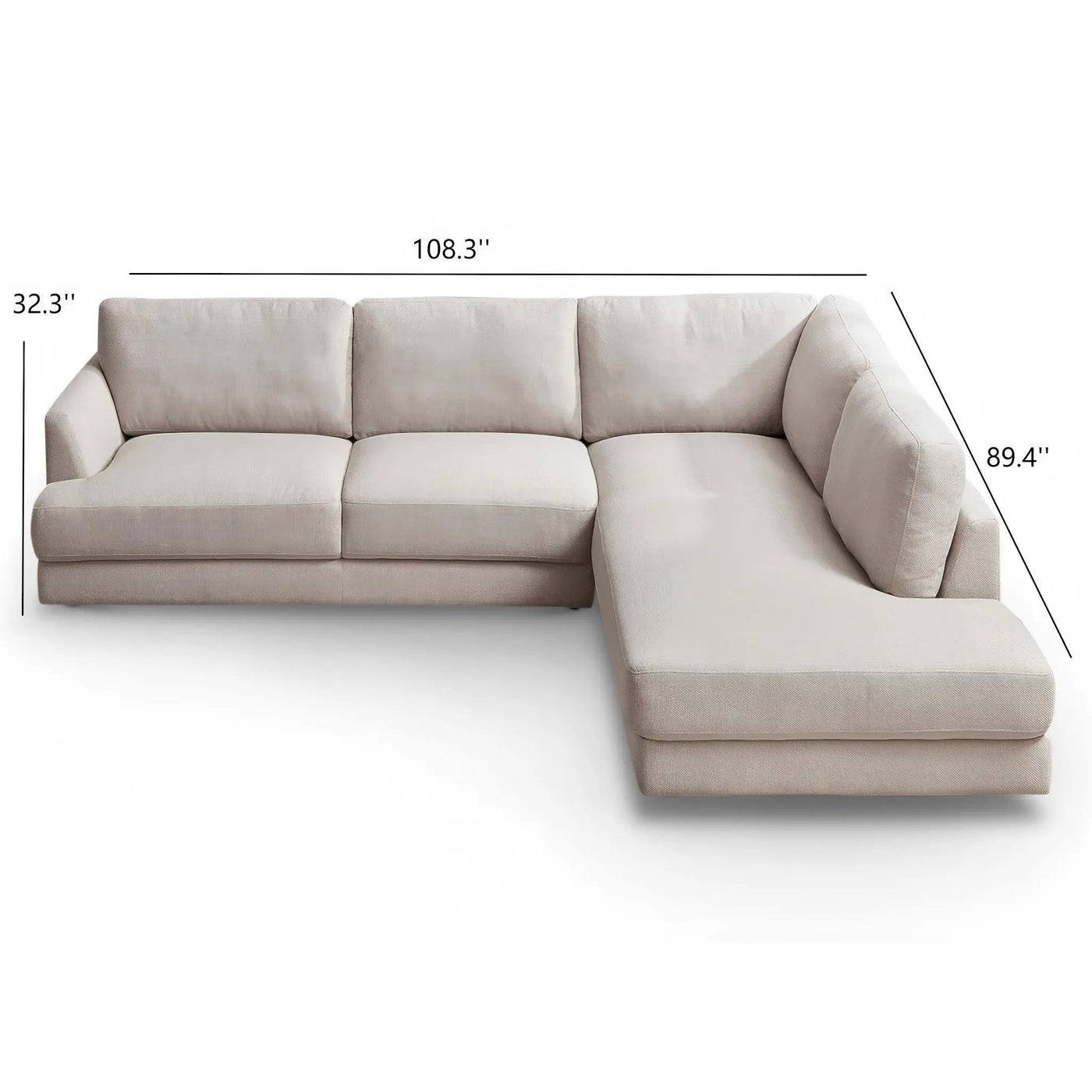 Glander - Comfortable Cozy Sectional Sofa by Unique Piece Furniture