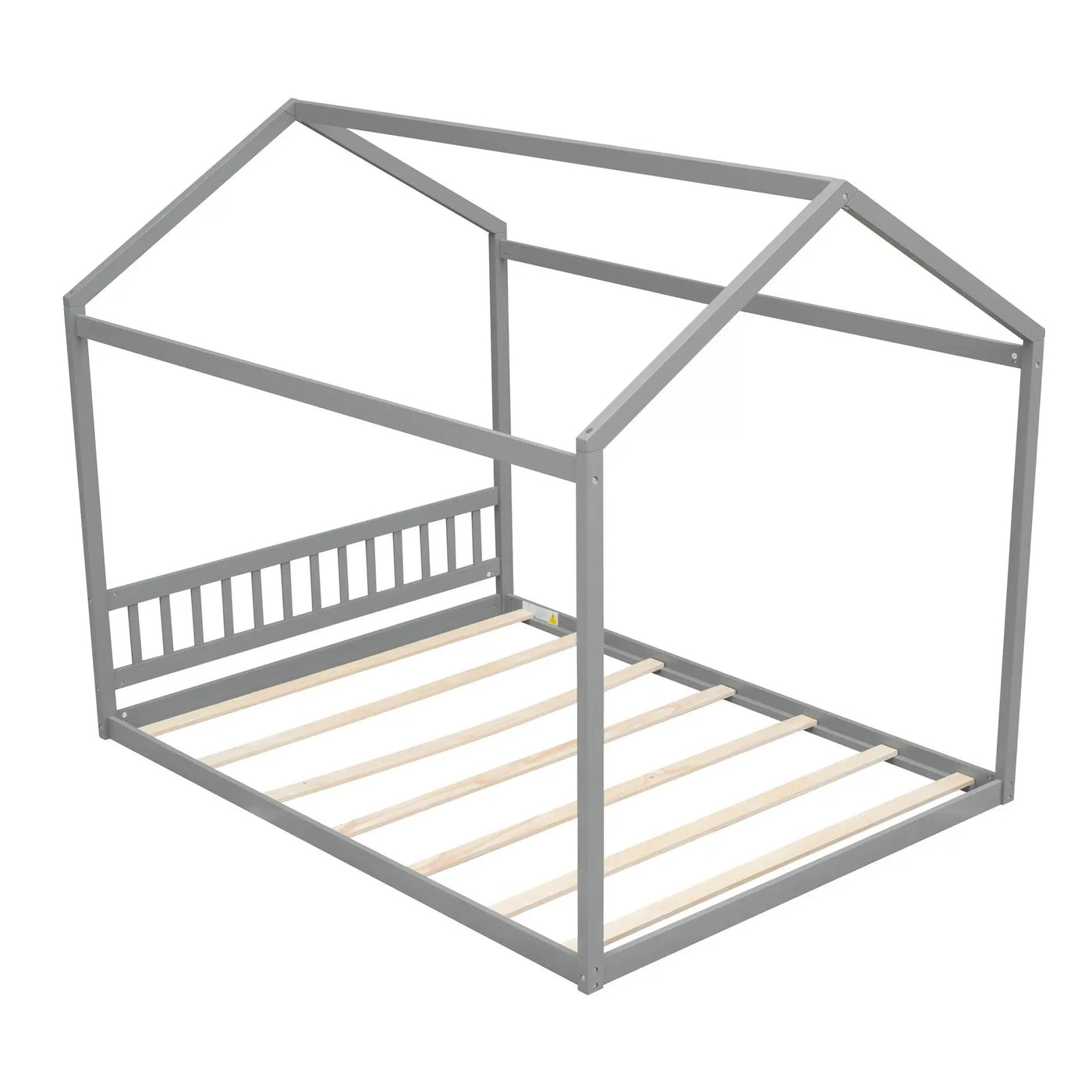 Wooden House Bed With Headboard by HouseOfZazla