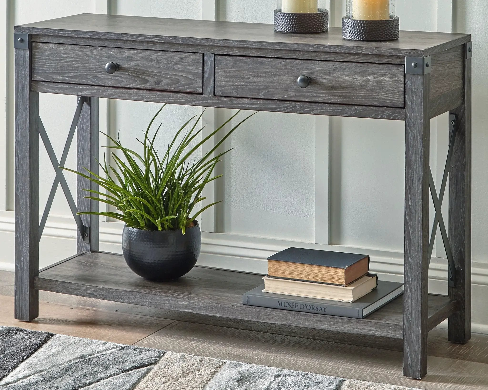Freedan - Console Sofa Table - Grayish Brown by Unique Piece Furniture