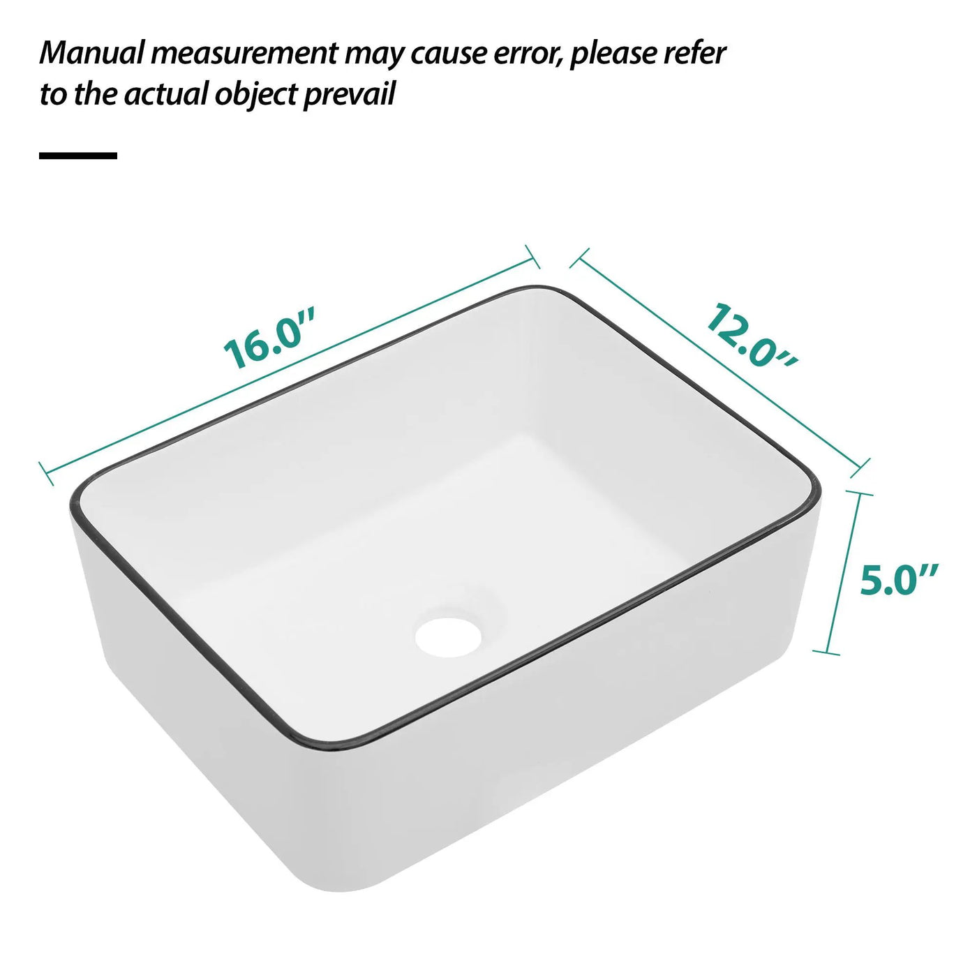 Modern European Style Ceramic Rectangular Vessel Bathroom Sink by HouseOfZazla