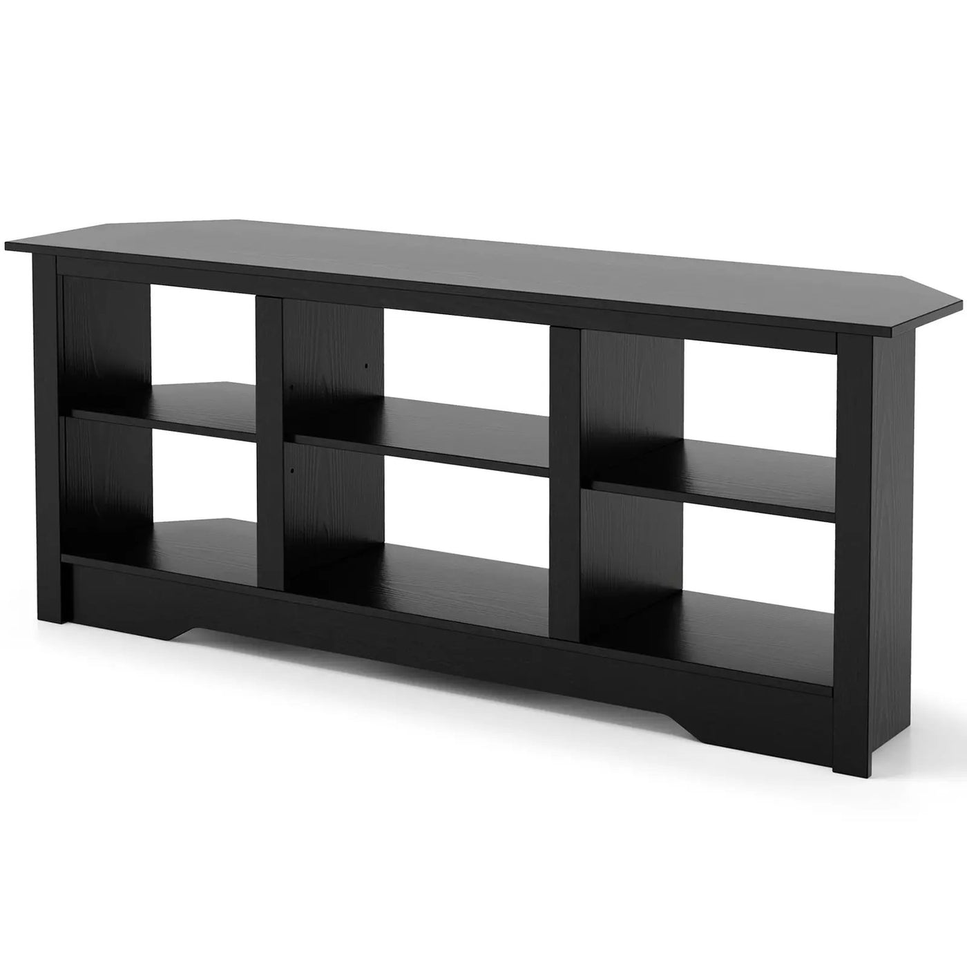58 Inch TV Stand with 6 Open Storage Shelves for TVs up to 65 Inches by DirectDeals
