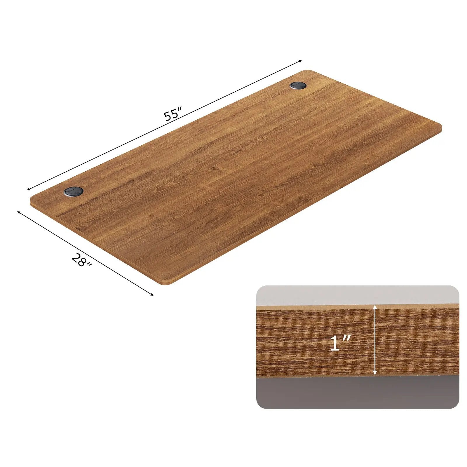 58 Inch x 28 Inch Universal Tabletop for Standard and Standing Desk Frame by DirectDeals