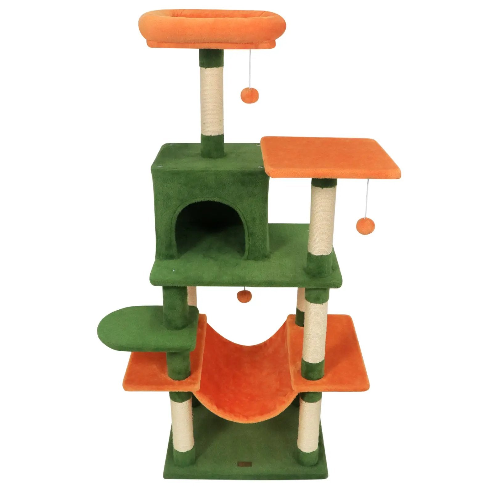 58" Multi-Level Cat Tree Soft Plush Cat Tower with Padded Top Perch by DirectDeals